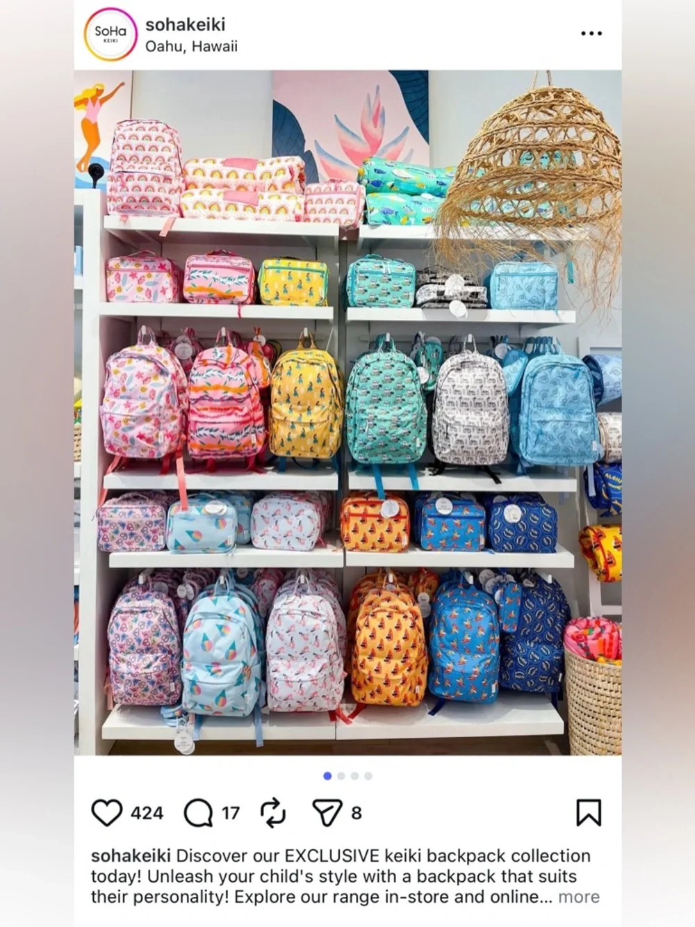 COPY - SoHa Keiki Hawaii-themed backpack